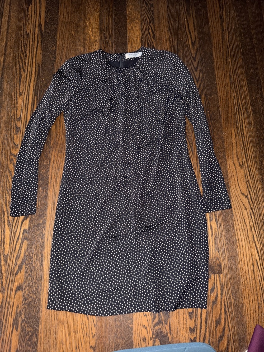 MM Lafleur Black Polka Dot Midi Dress small